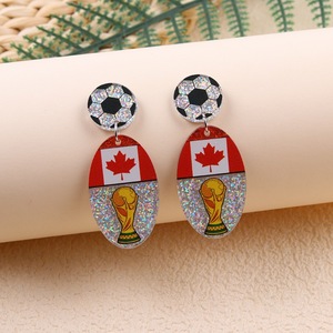 Juego <span class=keywords><strong>de</strong></span> 2 Pendientes Decorativos con Diseño <span class=keywords><strong>de</strong></span> Bandera Nacional para Fanáticos del Fútbol <span class=keywords><strong>de</strong></span> la Copa <span class=keywords><strong>Mundial</strong></span> - Product Image 5