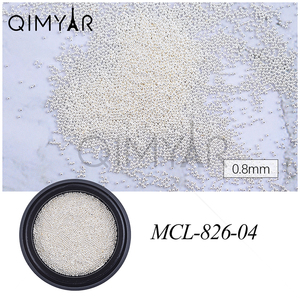 Vente en gros 0.6mm 0.8mm 3D Rond Pixie Métal Perles Mini DIY Micro Caviar Perles pour DIY Nail Art - Product Image 3