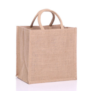 Sac de transport en Jute, contenant pliable, léger et <span class=keywords><strong>pas</strong></span> <span class=keywords><strong>cher</strong></span>, <span class=keywords><strong>naturel</strong></span>, pour les courses, livraison gratuite - Product Image 4