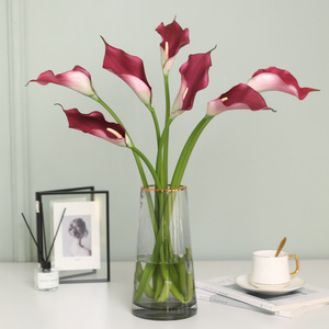 Flores Artificiales de Lirio Calla EVO, Amarillas, de Plástico Suave, Decoración para el Hogar, Arreglos Florales - Product Image 3