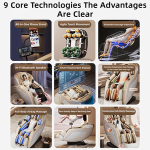 Silla de masaje eléctrica LEERCON Ai, silla de masaje de Jade de cuerpo completo, masajeador Shiatsu de pantorrilla, espalda y cuello, piernas, estiramiento biónico - Product Image 2