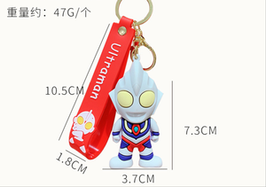 Porte-clés en plastique Ultraman Tiga Bela Jedesero, personnage de la famille, pour sac à dos, clés de voiture, cadeaux à suspendre pour couple - Product Image 4