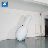 Modèle de cuillère gonflable géante pour la décoration de scène publicitaire en centre commercial