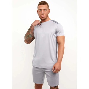 Custom Made <b>Design</b> Wholesale Breathable <b>Men</b> <b>T</b>-<b>Shirt</b> & <b>Shorts</b> <b>Set</b> Solid Color Cotton Made Cheap Price <b>T</b>-<b>Shirt</b> & <b>Shorts</b> <b>Sets</b> - Product Image 1