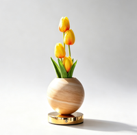 Lampe de chevet en verre en forme de tulipe, lampe de table décorative, lumière d'ambiance pour chambre à coucher