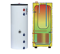 Chauffe-eau à pompe à chaleur air-eau, alimentation solaire/électrique/gaz/batterie, réservoir thermosiphon en acier inoxydable