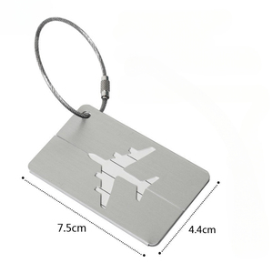 Etiquetas <span class=keywords><strong>de</strong></span> equipaje <span class=keywords><strong>de</strong></span> aluminio personalizadas, juego <span class=keywords><strong>de</strong></span> etiquetas <span class=keywords><strong>de</strong></span> maleta coloridas con lazo <span class=keywords><strong>de</strong></span> acero y tarjeta <span class=keywords><strong>de</strong></span> identificación para bolsas <span class=keywords><strong>de</strong></span> viaje - Product Image 3