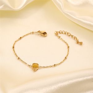 Bracelets pour femmes en acier inoxydable plaqué or, rectangulaires, avec opales et pierres naturelles, bijoux inaltérables à <span class=keywords><strong>prix</strong></span> compétitif - Product Image 3