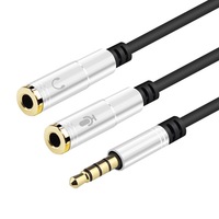 Câble auxiliaire jack 3,5 mm de haute qualité à prix abordable, un mâle vers deux femelles, pour microphone et écouteurs