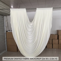 Voilage de fond de scène extensible 4 directions 190 g/m², draperie de luxe pour mariage, cantonnière 3x3m personnalisable en poly-spandex, guirlande occultante écologique