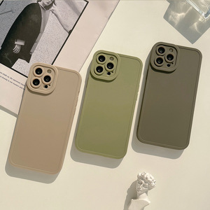 <span class=keywords><strong>Fundas</strong></span> de teléfono de silicona sólida al por mayor accesorio colorido con lente y protección de pantalla para iPhone 16 15 14 Pro Max - Product Image 4