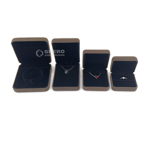 Premium <b>Brown</b> Suede Velvet Ring <b>Box</b> Elegant Jewelry Storage Case For Rings Custom Logo Wholesale Factory Direct Supply - Product Image 5