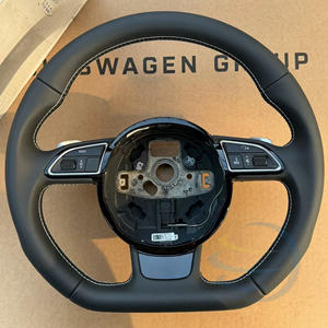 Volant Audi personnalisé en cuir pleine fleur B8 pour Audi A3 S3 RS3 A4L A5 S5 RS5 A6L A7 S7 RS7 Q2L Q3 Q5 Q5L Q7 - Product Image 1