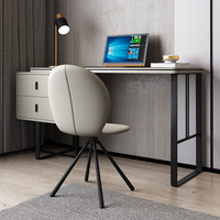 Chaise de bureau en bois extensible moderne et minimaliste italienne en forme de L avec cadre en fer léger et luxueux pour ordinateur combinaison facile