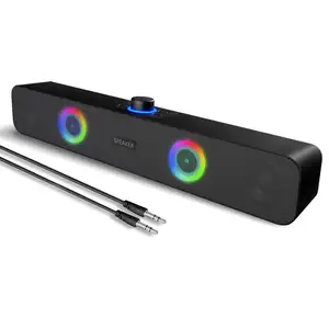 Sıcak RGB ışık BT5.0 hoparlör HIFI FM modu kablosuz taşınabilir hoparlör desteği usb sürücüsü TF kart