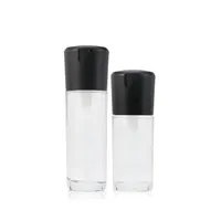 Luxury Manufacturer 30ミリリットル40ミリリットル1液量オンスラウンドクリアEmpty Glass Black Pump Foundation液体Bottle