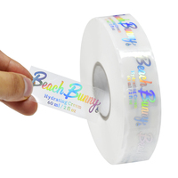 Rouleau d'autocollant imperméable en vinyle auto-adhésif personnalisé étiquette holographique impression logo autocollants holographiques