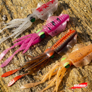 Señuelos de Pesca de Calamar de Plástico Suave al por Mayor OEM, 150 mm, 16 g, Faldas de Pulpo y Calamar Luminoso, Señuelo de Pesca Personalizado - Product Image 4