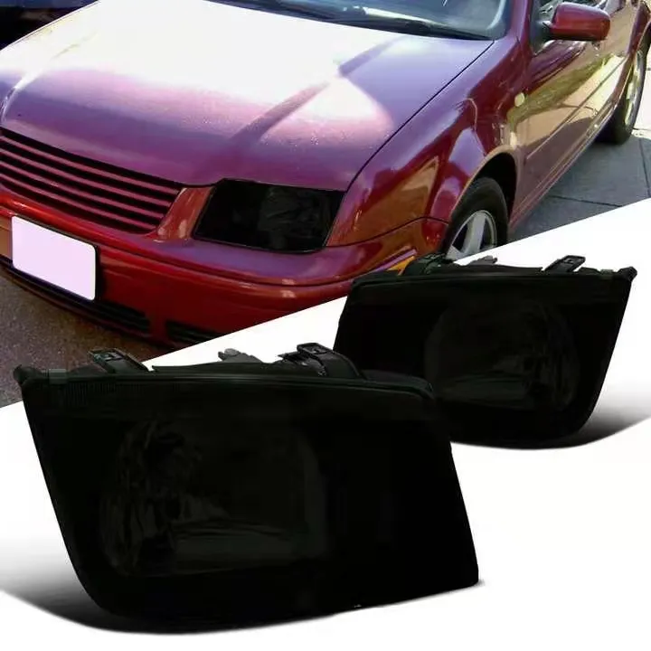 Smoke/Black Car Headlight for VW Jetta Bora Mk4 1999-2005 with Fog Lamps head lamps