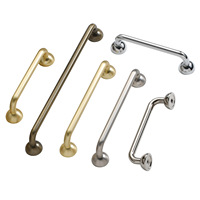 Poignées de porte et poignées de meubles personnalisées en alliage de zinc, style simple, cuivre brossé, nickel brossé, bronze antique, couleur argent
