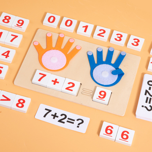 幼儿教育木制加减法教具（10以内）手指计数数学玩具 - Product Image 5
