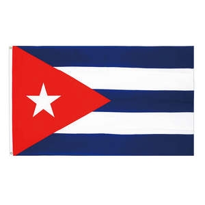 Bandera de <span class=keywords><strong>Cuba</strong></span> de Poliéster de Alta Calidad de 90*60cm con Doble Hebilla, Envío Directo al por Mayor - Product Image 1