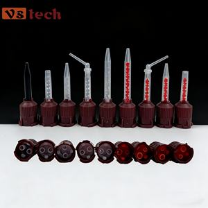 Gel blanchissant pour les dents, consommables dentaires, mélangeur statique, embout courbé, embout de mélange dentaire jetable court marron - Product Image 1