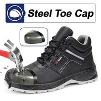 Bottes de travail isolantes JIANKUN pour hommes, 6 kV, en cuir véritable, avec embout en acier, doublure respirante, antistatiques, pour la construction et l'exploitation minière