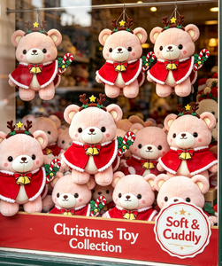 Peluche personnalisée cochon rose pour tenue <span class=keywords><strong>de</strong></span> Noël mignonne, cadeau souvenir <span class=keywords><strong>de</strong></span> Noël, jouet en peluche super doux en coton PP - Product Image 5