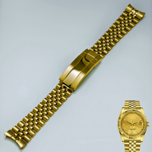 Rolamy SG5220S Massives 20mm Vollgold 316L Stahl Jubilee-Armband Uhrenband mit Verschluss Kompatibel mit GM Master II - Product Image 2