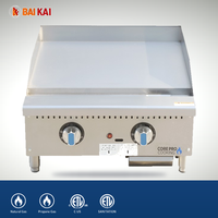Pemanggang Gas Komersial Stainless Steel Kontrol Manual |   Pemanggang Datar untuk Meja 12-60 Inci