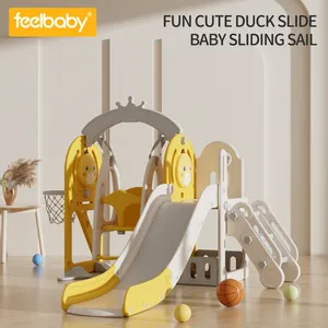 Feelbaby Kids Indoor Playground Good-looking Children Toy Plastic Swing And Slide
