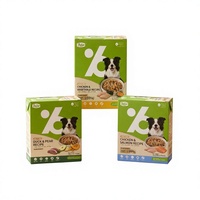 Boîte en carton imprimé écologique et recyclable avec pelliculage mat et fermeture à rabat pour l'emballage d'aliments pour animaux de compagnie