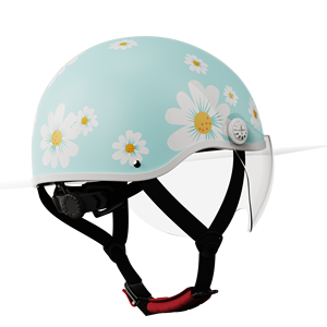 Billionsports 096M Leichter ABS+EPS Fahrradhelm im Peppermint Daisy-Stil, Halbschalenhelm - Product Image 1