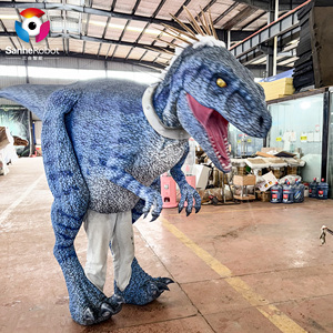 زي رابتور متحرك أزرق-نسيج واقعي ، مفاصل متحركة وتصميم تفاعلي لعروض وأحداث الملاهي - Product Image 5