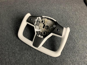 Volant en cuir de qualité supérieure Yole pour Tesla Model 3 Model X S Y en blanc carbone accessoires de voiture parfaits - Product Image 5