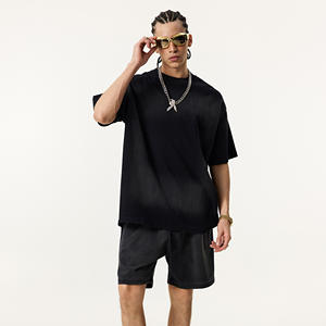 Camiseta de Hombre de Color Sólido, Casual, 100% Algodón, Tejido Antiarrugas, Básica, de Manga Corta, Suave, Transpirable, Corte Regular, para Verano - Product Image 1