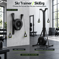 Appareil de ski ergométrique commercial, simulateur de ski debout, équipement de fitness cardio, structure en acier pour l'entraînement fonctionnel en salle de sport HYROX