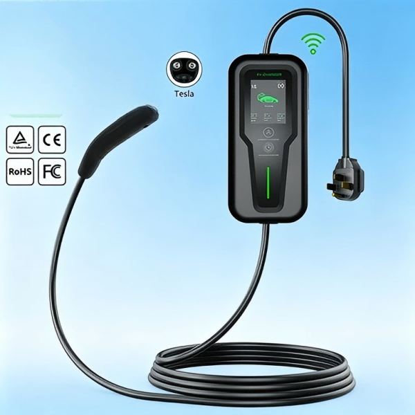 New JIKAI 32A 7kW AC for Portable EV Charger with Adjustable Current for Electric Vehicle Charging Smart Home