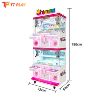 Machine à griffes à monnayeur double tour pour enfants, avec armoire métallique pour poupées, type de jeu créatif, pour bonbons, fournisseur unique et innovant