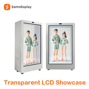 ตู้แสดงผลโฆษณาแบบโฮโลแกรม Samidisplay ขนาด 65/75/86 นิ้ว <span class=keywords><strong>4K</strong></span> Full HD จอ LCD โปร่งใส - Product Image 1