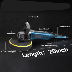 Polisseuse de voiture électrique sans fil, mode de vitesse variable, système de collecte de poussière, qualité industrielle, pour le detailing automobile, usage domestique et <span class=keywords><strong>garage</strong></span> - Product Image 3