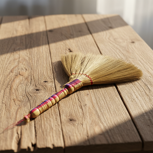 Balai à main SMS Mini en paille Anyam Wlingi, manche tressé, balai de nettoyage de table en paille naturelle, fait main en Indonésie - Product Image 6