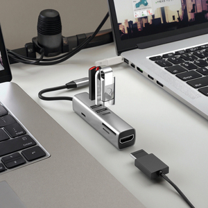 Hub USB C 7-en-1 avec HDTV 2.0 PD 100W alimenté USB 3.0 USB 2.0 <span class=keywords><strong>SD</strong></span> TF lecteur de carte <span class=keywords><strong>adaptateur</strong></span> multiport en aluminium pour <span class=keywords><strong>Mac</strong></span> PC - Product Image 2