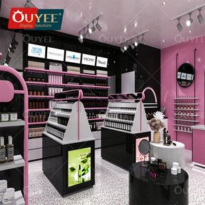 Custom <b>Counter</b> Lighting Acrylic Retail Cosmetics Display Cabinet Perfume Store Interior Design Layout - Product Image 2