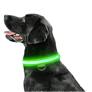 Modernes Luxus LED-Hundehalsband mit Festem Muster, Wiederaufladbar, Reflektierende Halsbänder für Hunde und Katzen, Verstellbar, Blinkend, Anti-Verlust-Haustierprodukte - Product Image 4