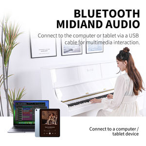 Teclado de Piano acústico vertical <span class=keywords><strong>Kerid</strong></span>, instrumentos musicales, Piano Digital, 88 teclas ponderadas, Piano vertical electrónico de China - Product Image 3