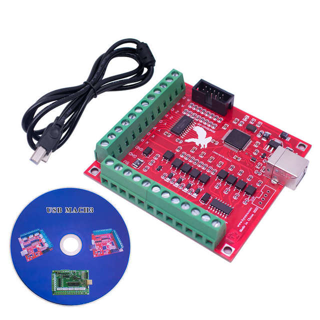 Breakout Board CNC USB MACH3 100Khz 4 Axis Interface Drive Motion Controller Flying Carving Card Engraving Machine Motherboard