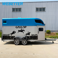 WEBETTER Remorque pour chevaux Norme européenne Porte-chevaux Camping-car Remorque de luxe pour le transport de chevaux