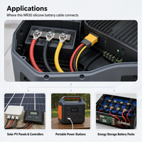 MR30 Batteriekabel 3-Pin-Stecker auf Rundringkabelschuh 18AWG Flexibles Silikon-Solarkabel Batterie-Verbindungskabel